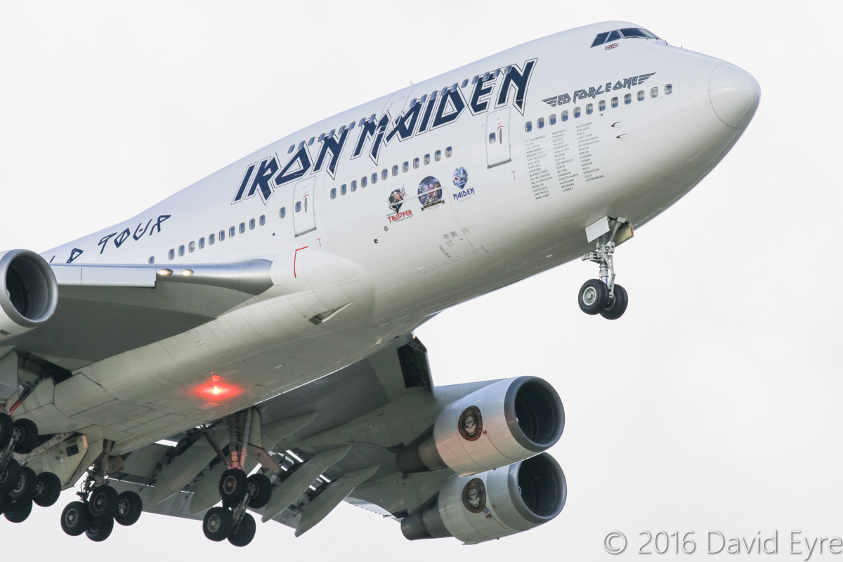 Iron Maiden’s ‘ED FORCE ONE’ Boeing 747-400 visits Perth ...