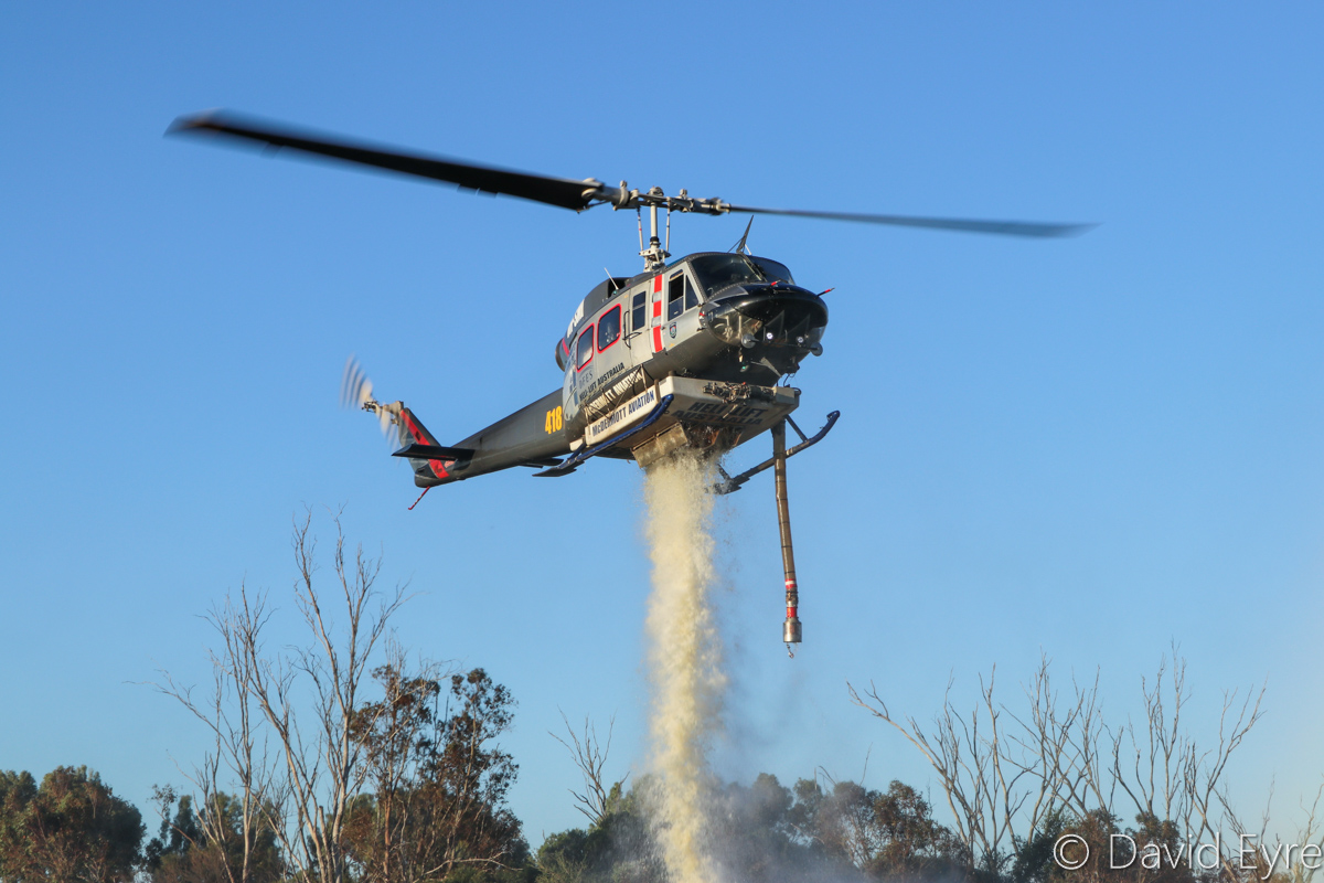 Firefighting Helicopters At Warradale Park Landsdale 23 November