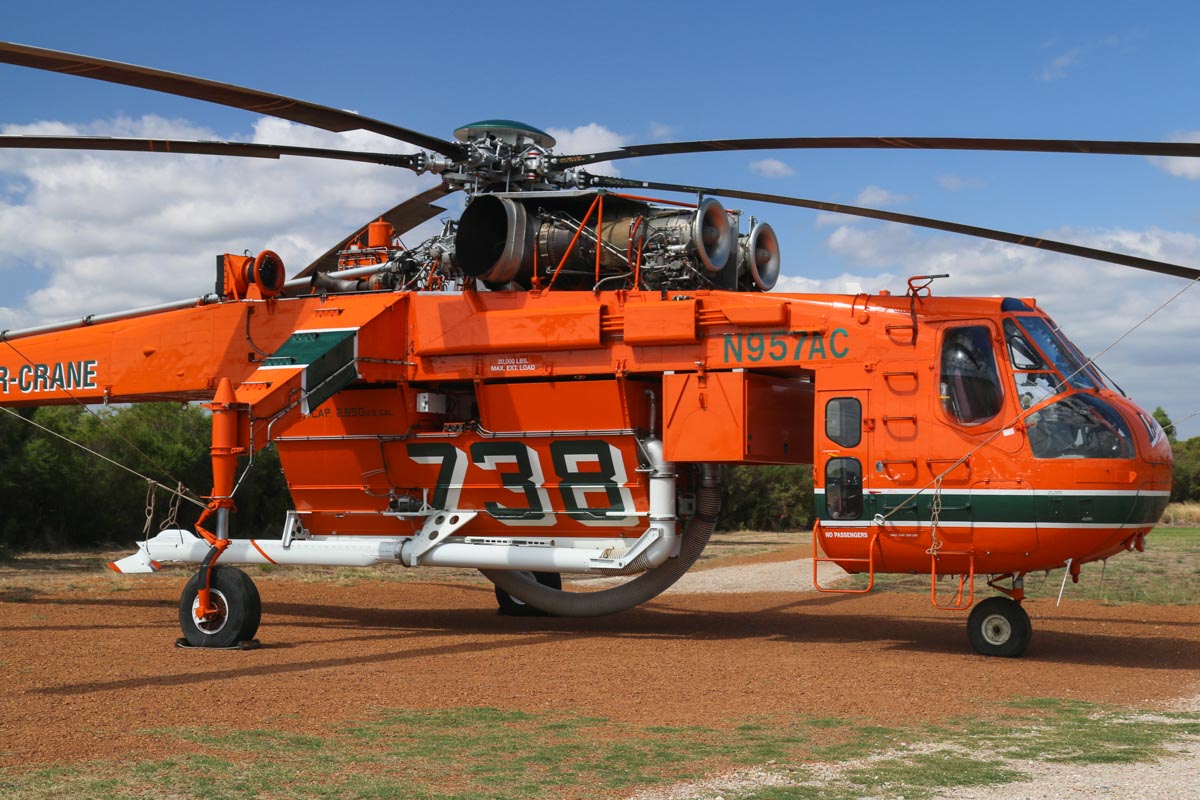 N957ac   738 Sikorsky S-64e Skycrane (msn 64-065) Of Erickson Air-crane 